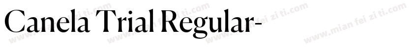 Canela Trial Regular字体转换